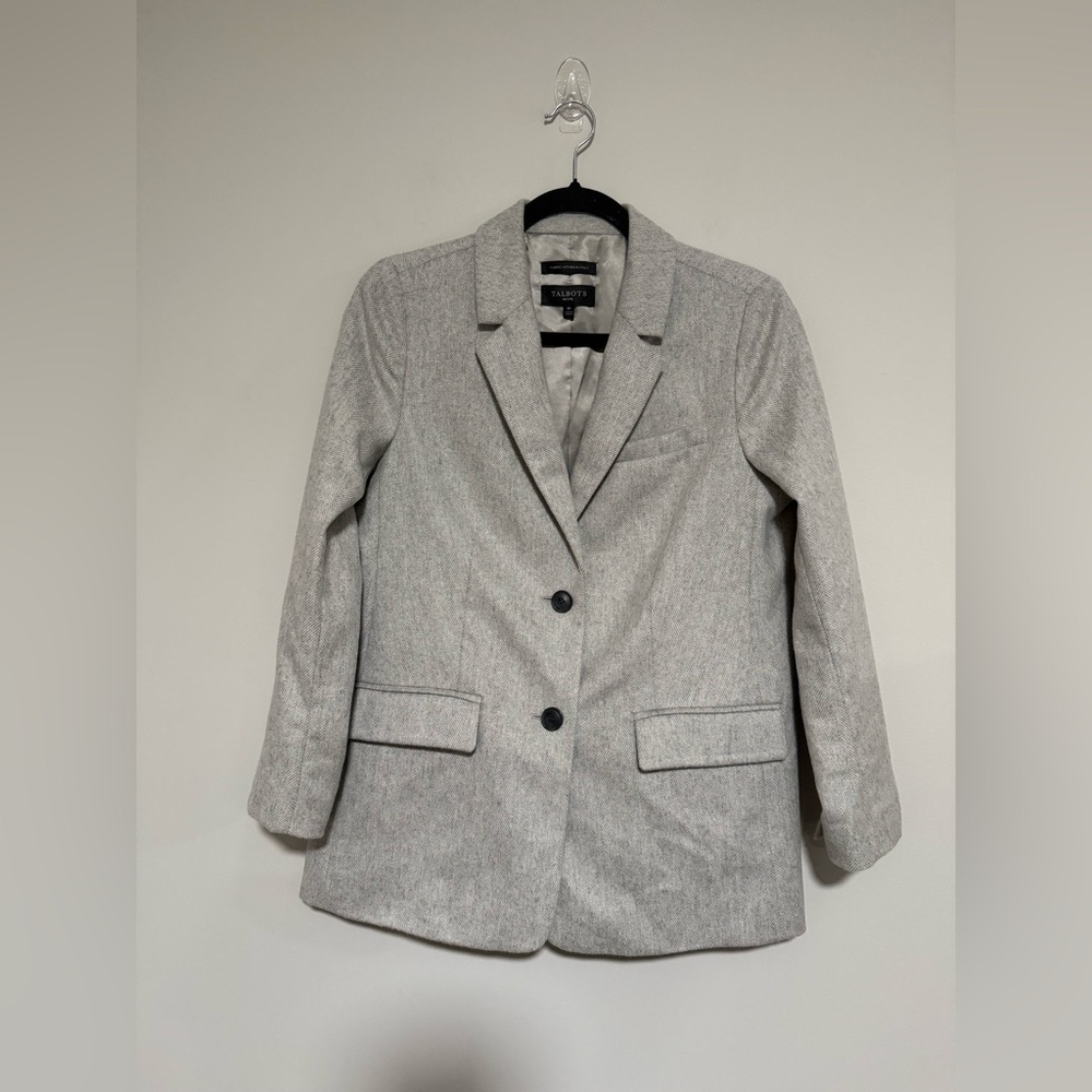 Talbots Light Gray Women's Blazer - Picture 2 of 12